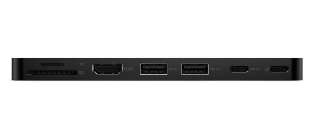 Докинг станция Lenovo Slim Travel Dock USB-C към 3x USB-C, 2x USB-A, 1x HDMI, 1x SD, 1x MicroSD 