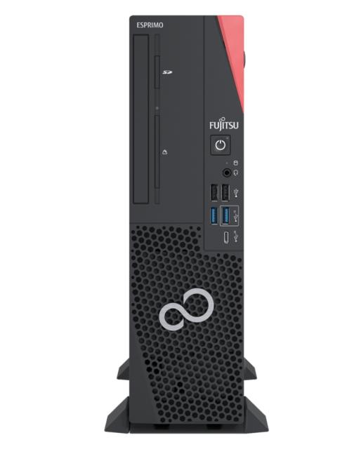 Настолен компютър Fujitsu ESPRIMO D7011 8.3 liters, Intel Core i7-11700, 1x16GB DDR4-3200, SSD PCIe 512GB M.2 NVMe SED (Gen4), DVD SuperMulti, Country kit (EU+), PS GOLD 280W, 2x LP Slot Config, Office 1mth Trial, Optical USB mouse blk, Win10 Pro