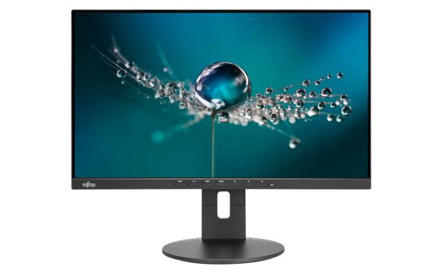 Монитор Fujitsu DISPLAY B24-9 TS 23.8" Ultra Wide, LED, Business Line, IPS, 5ms, 1000:1, 250 cd/m2, 1920x1080 FHD, 1xHDMI, 1xDP 1.2, 1xVGA, USB, 5-in-1 stand, Sp.2x2W, Height adj. 150mm, Rotation 90°,Tilt angle -5°/+35°, Swivel angle 345°, Matt black