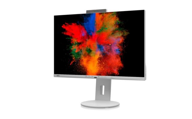 Монитор Fujitsu DISPLAY P2410 WE CAM, LED, PL, IPS, 5ms, 1000:1, 300 cd/m2, 1920x1200 16:10, 1xDPOut(Daisy Chain), 1xDP1.2,1xHDMI1.4,4xUSB, 1xUSB-C 95W, 1xGB LAN, 6-in-1 St, WebCam 2.0MP, Sp.2x2W, H.adj.150mm,Rot.90°,Tilt -5°/+35°, Sw.angle 345°, Mar