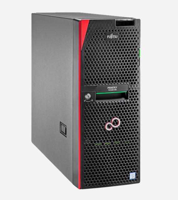 Сървър Fujitsu PRIMERGY TX1330 M4, Intel Xeon E-2224, 16GB U 2666 2R, 2x HD SATA 6G 1TB 7.2K HOT PL 3.5" ECO, BASIC 3.5' KIT(4x), DVD-RW SM, IRMC S4 adv. pack, PSU DUMMY, Modular PSU 450W, No power cord