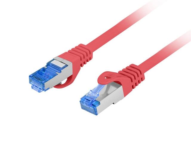 Кабел Lanberg patch cord CAT.6A FTP LSZH CCA 0.5m Fluke Passed, red