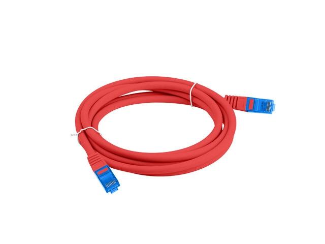 Кабел Lanberg patch cord CAT.6A FTP LSZH CCA 0.5m Fluke Passed, red