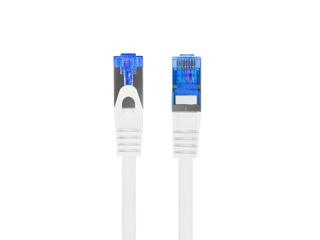 Кабел Lanberg patch cord CAT.6A FTP LSZH CCA 0.5m Fluke Passed, white