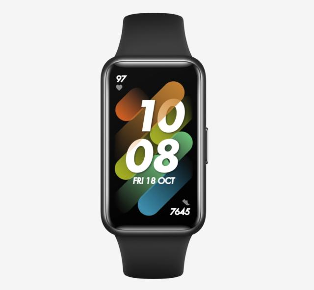 Фитнес гривна Huawei Band 7, Graphite Black, Leia B19, 1.47", AMOLED, 194x368, BT 5.0, Silicone Strap