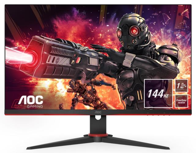 Монитор AOC 27G2AE/BK, 27" IPS WLED, 1920x1080@144Hz, 4ms GTG, 1ms MPRT, 250cd/m2, 1000:1, 20M:1 DCR, FreeSync Premium, FlickerFree, Low Blue Light, 2Wx2, Tilt, Swivel, D-SUB, 2xHDMI, DP