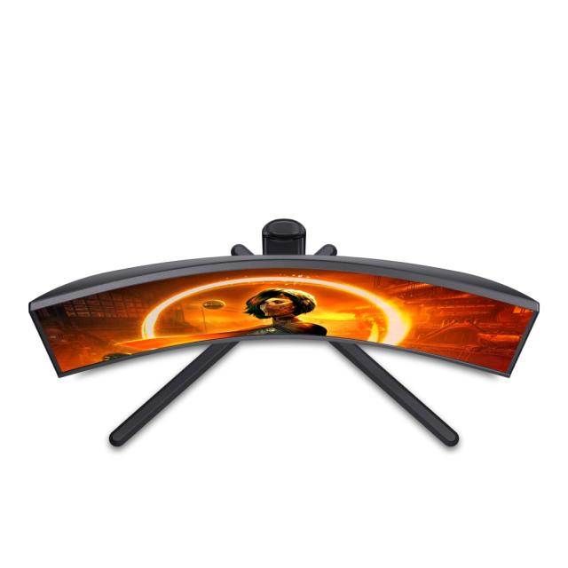 Монитор AOC CQ32G3SU/BK, 31.5" VA WLED, 2560x1440@165Hz, 4ms GtG, 1ms MPRT, 300cd/m2, 3000:1, DC 80M:1, Adaptative Sync, FlickerFree, Low Blue Light, 5Wx2, Tilt, Height Adjust, Swivel, 2xHDMI, DP, USB hub
