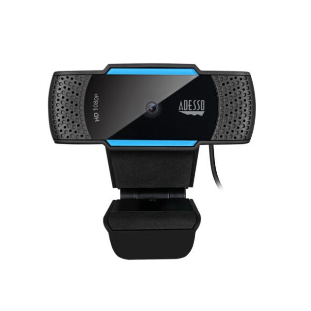 Уебкамера ADESSO CyberTrack H5 1080P HD (2.0 Megapixel), H.264, Auto Focus Webcam with Built-in Dual Microphone, Tripod mount & Privacy Shutter Cover