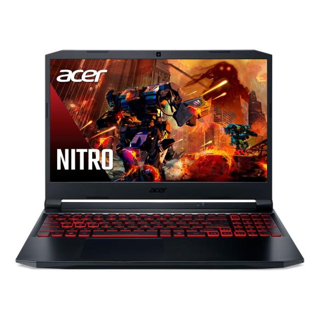 Лаптоп Acer Nitro 5, AN515-56-54EA, i5-11300H (up to 4.40GHz, 8MB), 15.6" FHD (1920x1080) IPS 144Hz, HD Cam, 8GB DDR4 3200 Mhz, 512GB SSD PCIe, M.2 PCIe free, HDD upgrade kit, GeForce GTX 1650 4GB DDR6, Intel Killer Wi-Fi 6 AX1650i, BT 5.2, Backlit K