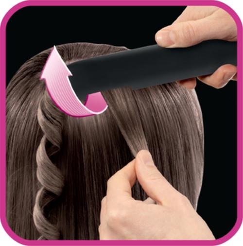 Преса Rowenta SF1512F0, Elite Liss & Curl, 2-in-1 Straightener, LCD 200° nano ceramic, Floating plates, Heating indicator, Lock-system, 