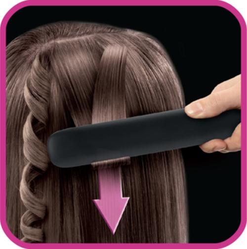 Преса Rowenta SF1512F0, Elite Liss & Curl, 2-in-1 Straightener, LCD 200° nano ceramic, Floating plates, Heating indicator, Lock-system, 