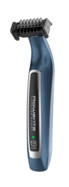 Тример Rowenta TN6030F4  Hybrid Forever Sharp blue, beard, waterproof 3-in-1, self-sharpening blades, 100% stainless steel, 120min autonomy, charging time 1h30min, 5 dual-sided combs, cleaning brush & oil, USB charging cable, anti-shock travel case