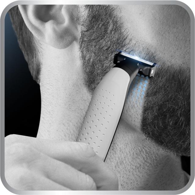 Тример Rowenta TN6030F4  Hybrid Forever Sharp blue, beard, waterproof 3-in-1, self-sharpening blades, 100% stainless steel, 120min autonomy, charging time 1h30min, 5 dual-sided combs, cleaning brush & oil, USB charging cable, anti-shock travel case