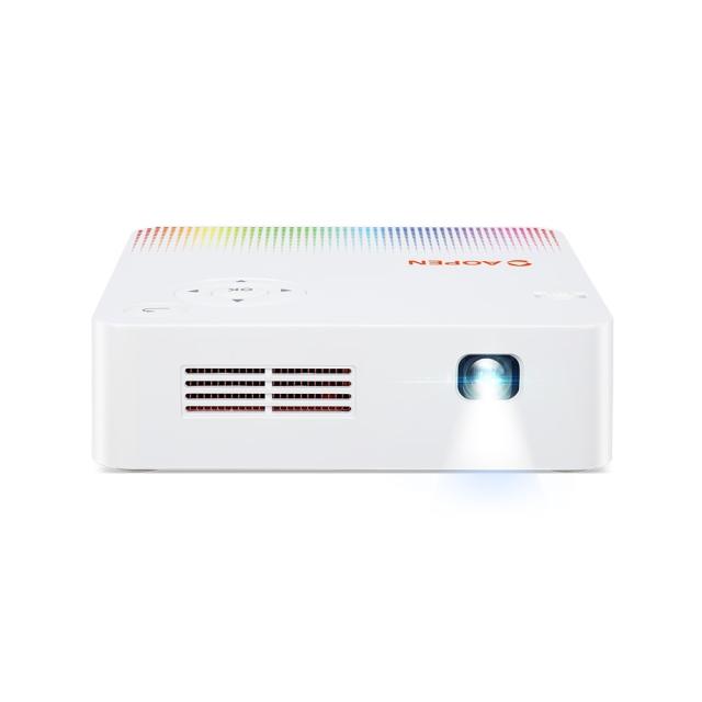Мултимедиен проектор AOPEN Projector PV10 (powered by Acer), DLP, WVGA (854 x 480), 300Lm, 5000:1, LED Lamp (up to 30,000 hours), HDMI, DC Out (5V/0.5A, USB Type A), Stereo mini jack, WiFi, Speaker 2W, 0.4Kg, White+Acer T82-W01MW 82.5" (16:10) Tripod