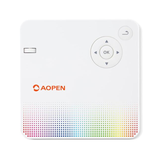 Мултимедиен проектор AOPEN Projector PV10 (powered by Acer), DLP, WVGA (854 x 480), 300Lm, 5000:1, LED Lamp (up to 30,000 hours), HDMI, DC Out (5V/0.5A, USB Type A), Stereo mini jack, WiFi, Speaker 2W, 0.4Kg, White+Acer T82-W01MW 82.5" (16:10) Tripod