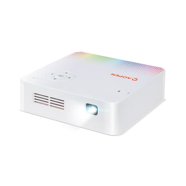 Мултимедиен проектор AOPEN Projector PV10 (powered by Acer), DLP, WVGA (854 x 480), 300Lm, 5000:1, LED Lamp (up to 30,000 hours), HDMI, DC Out (5V/0.5A, USB Type A), Stereo mini jack, WiFi, Speaker 2W, 0.4Kg, White+Acer T82-W01MW 82.5" (16:10) Tripod