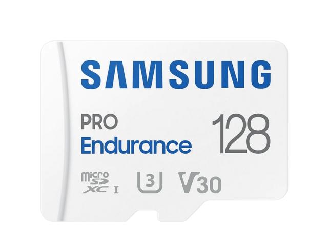 Карта памет Памет Samsung 128 GB micro SD PRO Endurance, Adapter, Class10, Waterproof, Magnet-proof, Read 100 MB/s - Write 40 MB/s