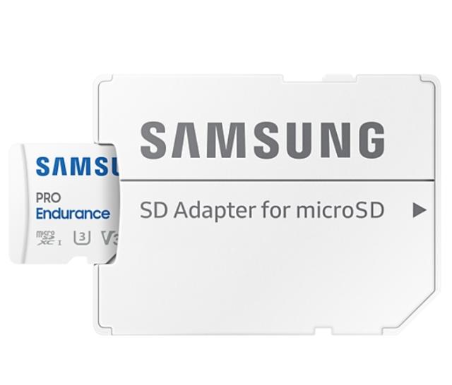 Карта памет Памет Samsung 128 GB micro SD PRO Endurance, Adapter, Class10, Waterproof, Magnet-proof, Read 100 MB/s - Write 40 MB/s