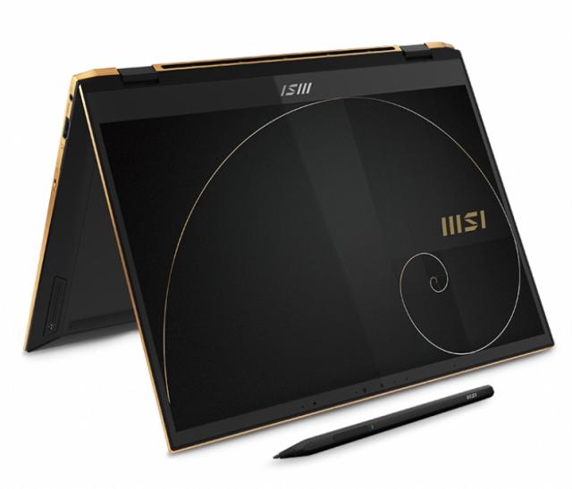 Лаптоп MSI Summit E13 Flip Evo A12MT, 13.4" FHD+ (1920x1200), 16:10, Touchscreen, i7-1280P (14C/20T up to 4.80 GHz), 16GB onboard, 1TB M.2 PCIe GEN4x4 SSD, Iris Xe GPU, WEBCAM IR FHD, Wi-Fi 6E, BT5.2, 4 Cell 70Wh, 14IN1, Windows 11 Home, 1.35 kg, Ink