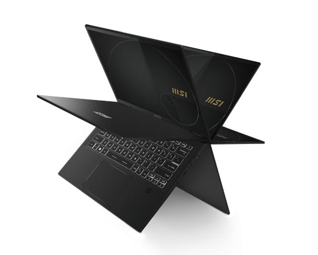 Лаптоп MSI Summit E14 Flip Evo A12MT, 14" QHD+ (2880x1800), Touch IPS-Level, Glare, i7-1280P (14C/20T up to 4.80 GHz), 16GB onboard LPDDR5-4800, 1TB M.2 PCIe SSD ge4x4, Iris Xe GPU, Webcam IR FHD type, Wi-Fi 6E, BT5.2, 4Cell 72Wh, Windows 11 Home, 1.