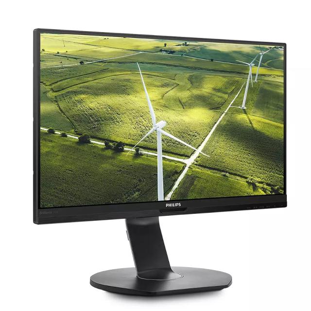 Монитор Philips 241B7QGJEB, 23.8" IPS WLED, 1920x1080@60Hz, 5ms GtG, 250 cd/m2, 1000:1, DCR 50M:1, FlickerFree, Low Blue Mode, 2Wx2, Tilt, Height Adjust, Pivot, Swivel, D-SUB, DVI, HDMI, DP, USB hub