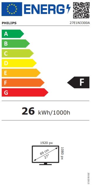 Монитор Philips 27E1N3300A, 27" IPS WLED, 1920x1080@75Hz, 4ms GtG, 1ms  MPRT, 300cd/m2, 1000:1, Mega Infinity DCR, FreeSync, FlickerFree, Low Blue Mode, 3Wx2, Tilt, HDMI, USB hub