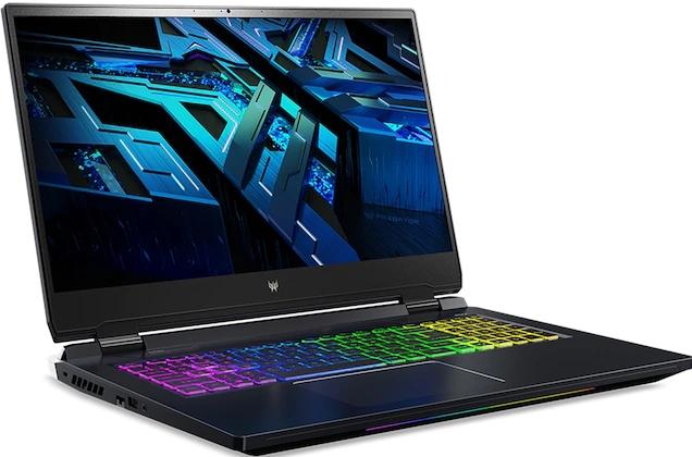 Лаптоп Acer Predator Helios 300 PH317-56-911Z, Intel Core i9-12900H(3.80GHz up to 5GHz, 24MB),16GB DDR5(1 slot free),17.3” QHD IPS(2560x1440),165Hz,1024GB PCIe SSD,GeForce RTX 3070Ti 8GB DDR6,Wi-Fi,BT,GLAN,RGB backlight,KBD,Win11 Home,Black +Acer 17.