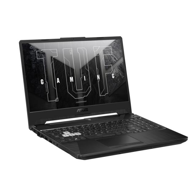 Лаптоп Asus TUF A15 FA506IHRB-HN080, AMD Ryzen 5 4600H  (6-core/12-thread, 11MB Cache, 4.0 GHz max boost), 15.6" FHD AG (1920x1080)144Hz, 8GB DDR4 3200MHz (1x8 GB), PCIE NVME 512 GB M.2 SSD, NVIDIA GeForce GTX1650 4GB GDDR6, WiFi 6, RGB Illum. Kbd, n