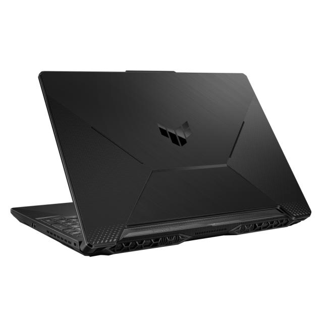 Лаптоп Asus TUF A15 FA506IHRB-HN080, AMD Ryzen 5 4600H  (6-core/12-thread, 11MB Cache, 4.0 GHz max boost), 15.6" FHD AG (1920x1080)144Hz, 8GB DDR4 3200MHz (1x8 GB), PCIE NVME 512 GB M.2 SSD, NVIDIA GeForce GTX1650 4GB GDDR6, WiFi 6, RGB Illum. Kbd, n