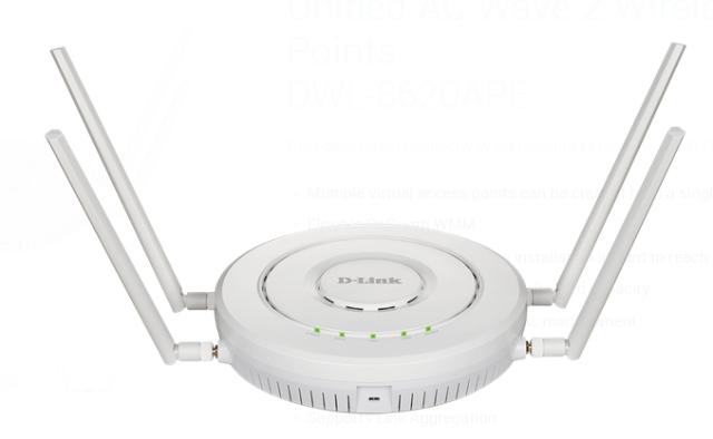 Аксес-пойнт D-Link Wireless AC2600 Wave2 Dual-Band Unified Access Point
