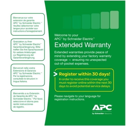 Допълнителна гаранция APC 3 Year Extended Warranty (Renewal or High Volume)
