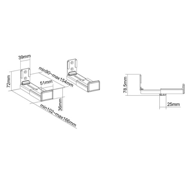 Стойка Neomounts by Newstar Soundbar Wall Mount
