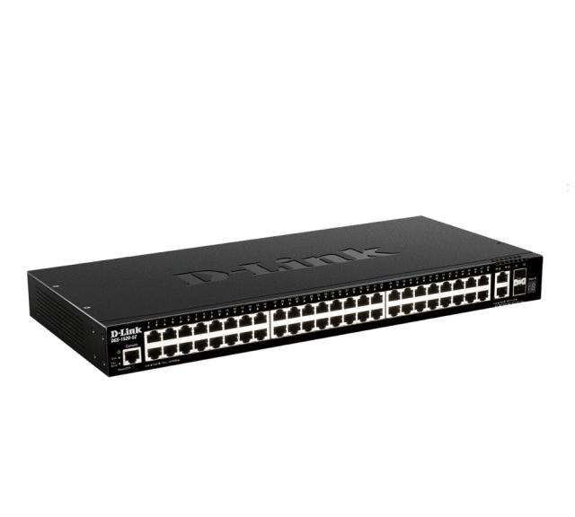 Комутатор D-Link 48 ports GE + 2 10GE ports + 2 SFP+ Smart Managed Switch