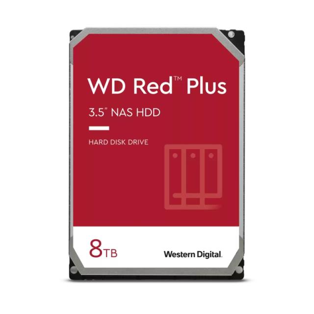 Твърд диск Western Digital Red Plus 8TB 256MB 5640rpm SATA NAS 3.5