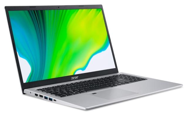 Лаптоп Acer Aspire 5, A515-56-316F, Intel Core i3-1115G4 (up to 4.1GHz, 6MB), 15.6" FHD (1920x1080) IPS, Cam&Mic, 1x8GB DDR4 (1 slot free), 512GB NVMe SSD, HDD kit, Intel UMA Graphics, Wi-Fi 6ax, BT 5.1, KBD Backlight, Linux, Silver
