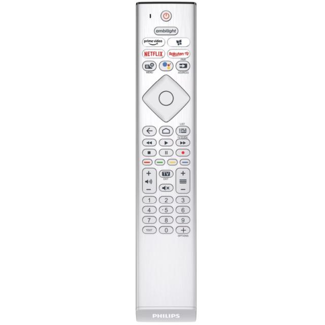 Телевизор Philips 43PUS8507/12, 43" THE ONE, UHD 4K LED 3840x2160, DVB-T2/C/S2, Ambilight 3, HDR10+, HLG, Android 11, Dolby Vision, Dolby Atmos, Quad Core P5 Perfect/Al, 60Hz, BT 5, eArc HDMI, USB, Cl+, 802.11ac, LAN, 20W RMS, Swivel Stand, Silver