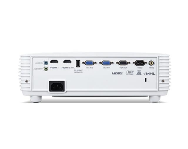 Мултимедиен проектор Acer Projector X1629HK, DLP, WUXGA (1920x1200), 4500 ANSI Lm, 10000:1, 3D, Auto Keystone, 24/7 operation, Low input lag,  AC power on, 2xHDMI/MHL, no VGA, RCA, RS232, DC Out (5V/1.5A), Audio in/out, 1x10W, 2.9kg, White