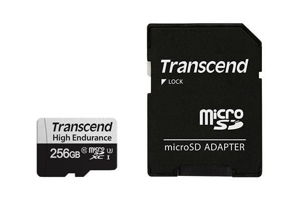 Памет Transcend 256GB microSD w/ adapter U3, High Endurance