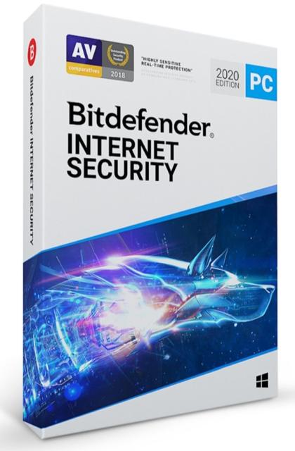 Лиценз за ползване на програмен продукт Bitdefender Internet Security, 1 user, 2 years