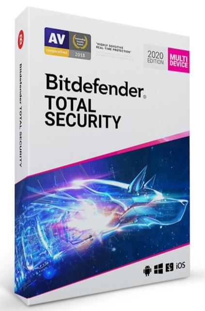 Лиценз за ползване на програмен продукт Bitdefender Total Security, 5 users, 1 year