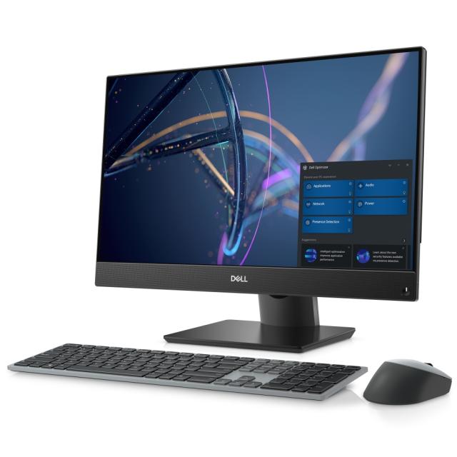 Настолен компютър - всичко в едно Dell Optiplex 5400 AIO, Intel Core i5-12500 (18MB/3.0GHz to 4.6GHz), 23.8" FHD (1920x1080), 8GB (1x8GB) DDR4, 256GB SSD PCIe M.2, Integrated Graphics, Adj Stand, FHD Camera, WiFi 6E, BT, Wireless KB&Mouse, Ubuntu, 3Y