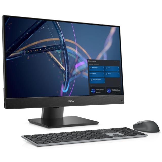 Настолен компютър - всичко в едно Dell Optiplex 7400 AIO, Intel Core i5-12500 (6 Cores/18MB/3.0GHz to 4.6GHz), 23.8" FHD (1920x1080) FHD Touch, IR Camera, 16GB (1x16GB) DDR4, 256GB PCIe NVMe SSD, Integrated Graphics, Height Adj Stand, Wireless KB&Mou