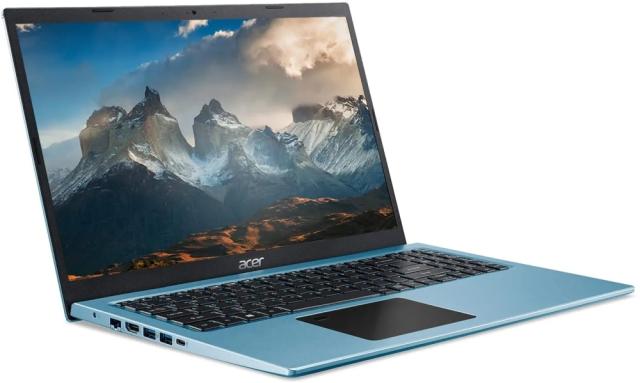 Лаптоп Acer Aspire 5, A515-57-55ZE, Intel Core i5-1235U, 15.6" FHD IPS SlimBezel, 8 GB DDR4 (4+4), 512GB PCIe NVMe SSD, Intel Iris Xe Graphic, KB Backlight, Fingerprint reader, Linux, Blue