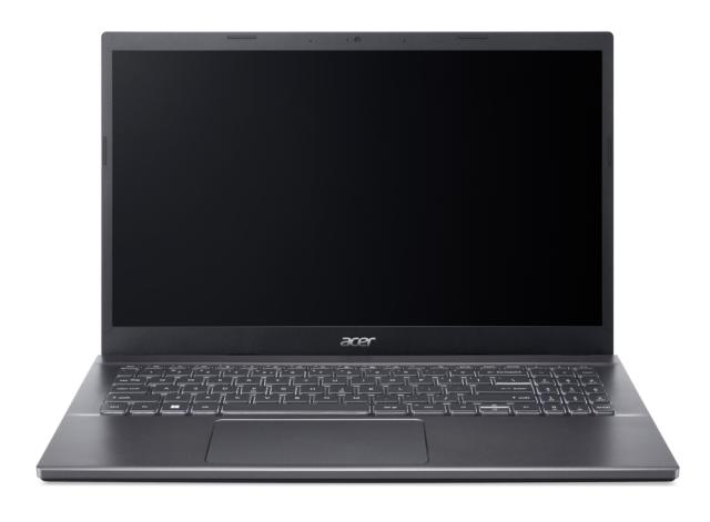 Лаптоп Acer Aspire 5, A515-57G-5220, Intel Core i5-1240P(3.3GHz up to 4.4GHz, 12MB), 15.6" FHD (1920x1080) IPS, 8GB DDR onboard (1 slot free), 512GB PCIe SSD, NVIDIA GeForce RTX 2050 4GB DDR6, HD Cam, WiFi AX, BT, RJ-45, FPR, KB Backlight, Linux, Saf