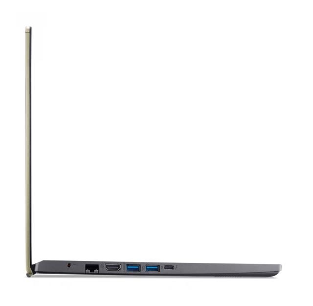 Лаптоп Acer Aspire 5, A515-57G-5220, Intel Core i5-1240P(3.3GHz up to 4.4GHz, 12MB), 15.6" FHD (1920x1080) IPS, 8GB DDR onboard (1 slot free), 512GB PCIe SSD, NVIDIA GeForce RTX 2050 4GB DDR6, HD Cam, WiFi AX, BT, RJ-45, FPR, KB Backlight, Linux, Saf