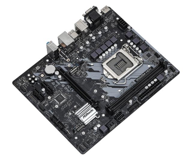 Дънна платка ASRock B560M-HDV R2.0, B560, LGA1200, 2 x DDR4, (DP&HDMI&VGA), PCI-E 4.0,  4x SATA 6Gb/s, 1x M.2, 1 x USB 3.2 Gen1, Micro ATX