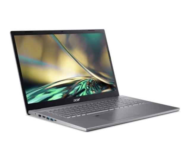 Лаптоп Acer Aspire 5, A517-53G-7118, Intel Core i7-1255U (3.5GHz up to 4.70GHz, 12MB), 17.3" FHD IPS slim bezel LCD, 8 GB DDR4, 512GB PCIe NVMe SSD, NVIDIA GeForce MX550 2GB DDR6, WIFI AX, BT, HD Cam, KB Backlight, Fingerprint reader, Linux, Gray