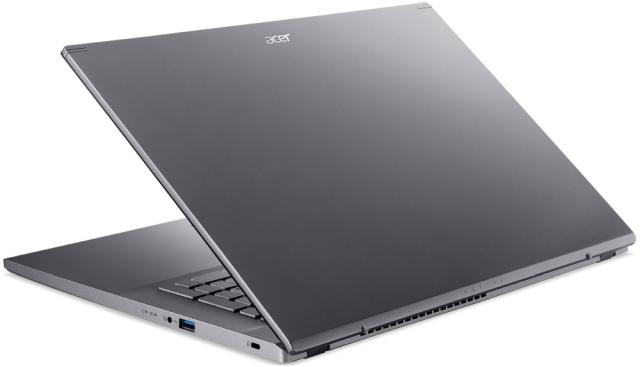 Лаптоп Acer Aspire 5, A517-53G-7118, Intel Core i7-1255U (3.5GHz up to 4.70GHz, 12MB), 17.3" FHD IPS slim bezel LCD, 8 GB DDR4, 512GB PCIe NVMe SSD, NVIDIA GeForce MX550 2GB DDR6, WIFI AX, BT, HD Cam, KB Backlight, Fingerprint reader, Linux, Gray