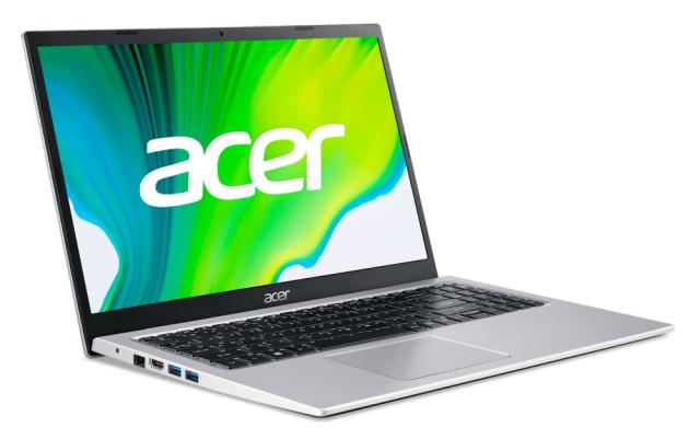 Лаптоп Acer Aspire 3, A315-35-C2QT, Intel Celeron N5100 Quad-Core (up to 2.8GHz, 4MB), 15.6" FHD IPS (1920x1080)AG, Cam&Mic, 8GB DDR4, 256GB SSD PCIe, Intel UMA Graphics, 802.11ac, BT 5.0, Linux, Silver