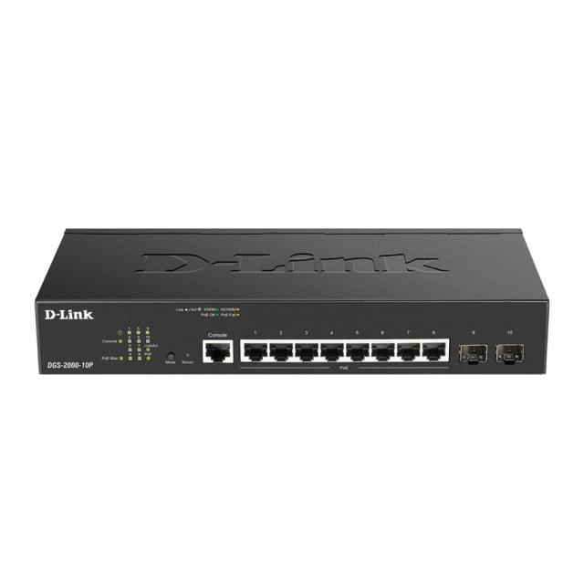 Комутатор D-Link 8-port Gbit PoE Managed Switch incl. 2x SFP